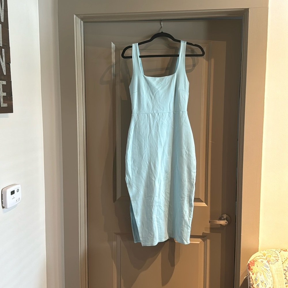 Blue midi dress